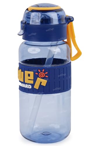 Image of Zest 4 Toyz Water Bottle for Kids Boys Girls with Straw and Strap BPA Free Non-Toxic Kids Water Bottle for School Travel Outdoor (800 ML) Blue