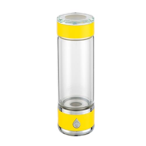 Portátil Generador De Agua De Hidrógeno Botella De Agua Rica En Hidrógeno Máquina De Ionizador De Agua Con Tecnología SPE Concentración De Hidrógeno De Electrólisis De 3 Min Hasta 2100 PPB 420 Ml(Yell