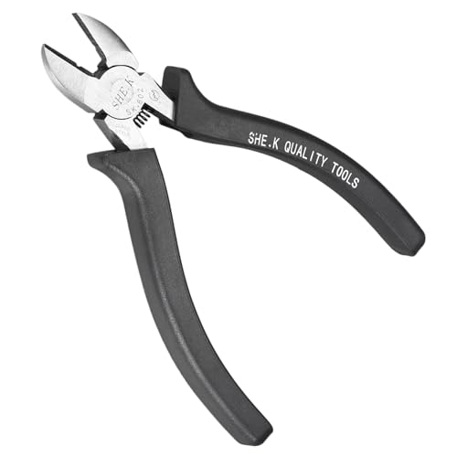 CoCud Diagonal Cutting Pliers, Overall Length 6 Inch, Mini Precision End Nippers Wire Cutter Pliers Nail Puller Tool - (Applications: for Cut Wire Nails Materials)