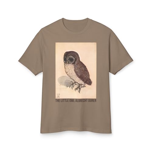 DONWILLISJRART The Little Owl Albrecht Durer Tee, Unisex Heavyweight Cotton Tee