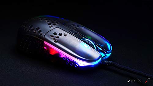MZ1, Mouse da Gioco Con Filo Ultraleggero, Sensore Pixart 3389 all'Avanguardia, Forma Esclusiva per un Puntamento Ottimale, Illuminazione RGB regolabile, Zy’s Rail Edition - Mouse gaming - Immagine 6