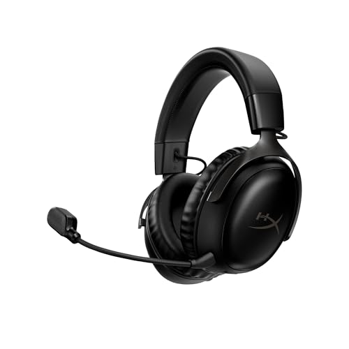 HyperX Cloud III wired Auriculares para Juegos con Cable, PC, PS5, Xbox Series X S, Controladores de 53 mm en ángulo, DTS, micrófono nítido de 10 mm, USB-C USB-A, Negro