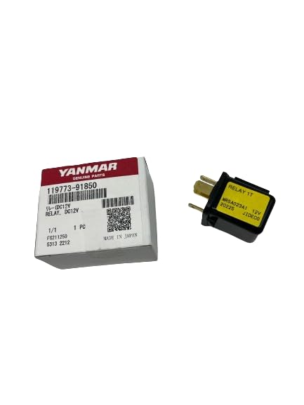 Yanmar 119773-91850 Relay 12V for JH Series Engines Genuine OEM