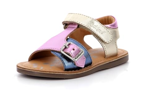 Kickers Diazz, Sandalia Niñas, Beige Marino, 20 EU