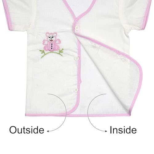 Image of New Born Baby Dress Pure Cotton Jhabla /Jhabla For New Born Baby(0-6 Month)-Pack of 4