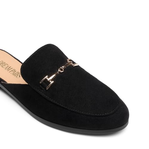 Image of DREAM PAIRS Mules for Women Flats Slip on Comfortable | Pointed Toe Slip on Slides Buckle Lightweight Loafers Shoes for Office Work Business and Casual Wear