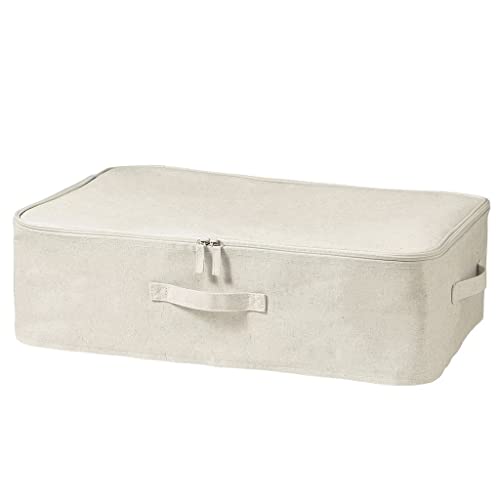 MUJI 12403524 Softbox, Width 23.2 x Depth 15.4 x Height 7.1 inches (59 x 39 x 18 cm), Polyester Linen, Clothes Case