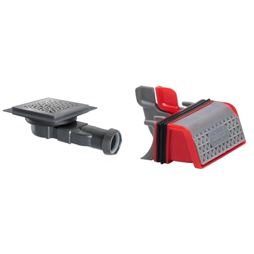Wirquin Lot de 2 : 1 bonde de Douche à l'italienne Venisio Compact + 1 Membrane Slim+ avec Filtre à Cheveux