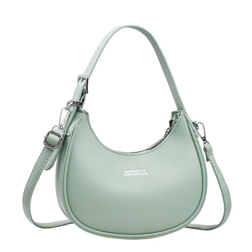 Bolsa Meia-Lua Baguete - Alça Ajustável Ombro/Transversal para Uso Diário e Eventos (Verde)