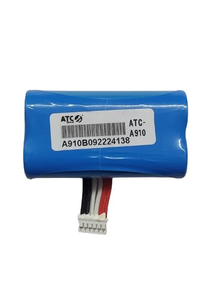 Back view of the KP Compatiable A910 Li-ion Battery with barcode
