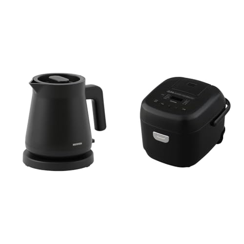 アイリスオーヤマ 新生活セット2点セット ケトル 黒+3合マイコン炊飯器(黒)