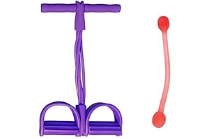 KEVENZ Resistance Band, 4-Tube Puller Pedal Elastic Yoga Fitness Equipment