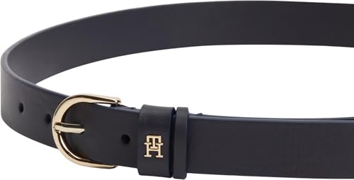 Tommy Hilfiger Ceinture en cuir Essential Effortless 2,5 cm pour femme, Bleu (Space Blue), 75