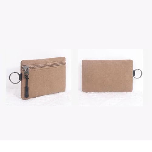 Canvas Mini Coin Wallet Bag Solid Color Zipper Key Bag Money Pocket Purse Women Men Small Card Holde4