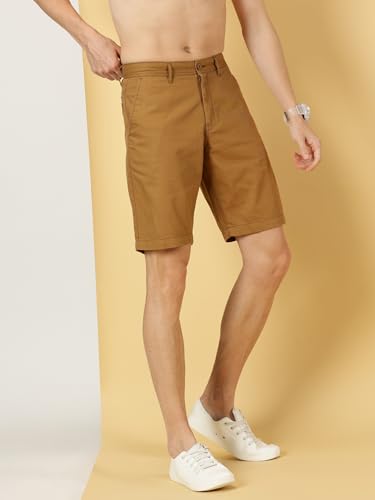 Image of Thomas Scott Men's | Solid | Chino Shorts | Regular Fit | Cotton Elastane | Above Knee | Casual Short