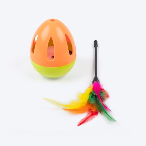 Tail-Lovers-Co-Tumbler-Toy-with-Feathers-for-Cats-Multicolor