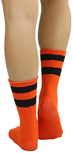 Image of ToBeInStyle Women's Acrylic Ankle Hi With Double Stripe Top Crew Fun Athletic Socks