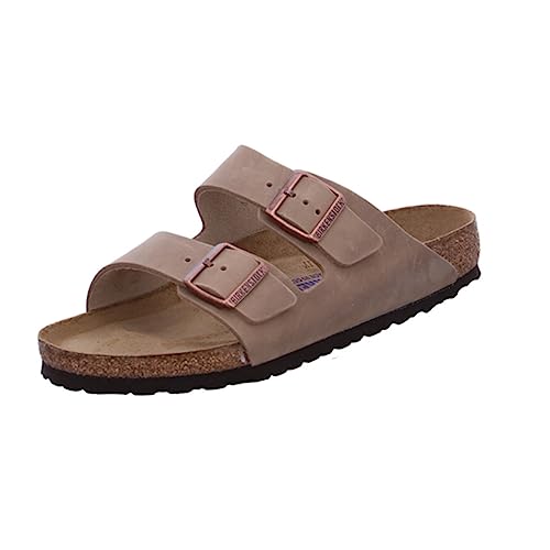 Image of Birkenstock Arizona Birko-flor Softfootbed, Unisex Adults' Mules, Brown Tabacco Brown Tabacco Brown, us-0 / asia size s