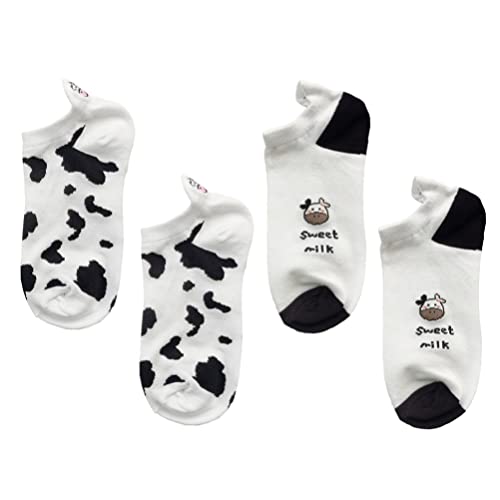 XMYNB Socke 3 Paar Frauen Mädchen Harajuku Tier Streifen Milch Kuh