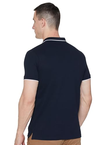 Image of Allen Solly Men's Solid Polo T‑Shirt | Regular Fit | Premium Fabric | Signature Sleeve Detail | Smart Casual Wear