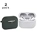 Produktbild CEEPUY Silikonhülle für Apple AirPods Pro Hülle - Unterstützt Kabelloses Laden, 2 Pack Stoßfeste Schutzhülle,[Front-LED Sichtbar],Dunkelgrün/Grau