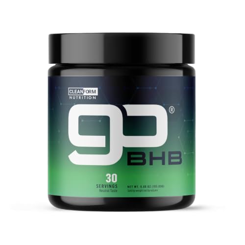 CleanForm goBHB Clean Energy Powder, Neutral, NSF Sport Certified, 6.88 oz