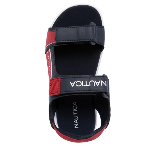 Image of Nautica Toddler Boys Sport Sandals - Lightweight Athletic Open-Toe Summer Shoes with Dual Adjustable Hook and Loop Straps for Outdoor Play, Beach, and Water