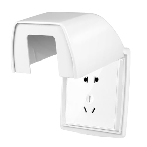 BCOATH Bathroom Outlet Cover Durable Wall Socket Protector Box for Electrical Safety Wet Environments Easy with Wide Opening Angle