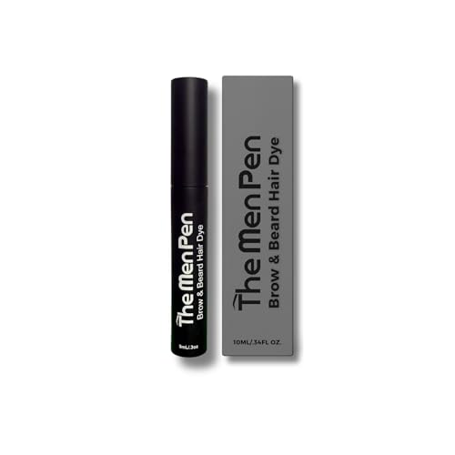 The Men Pen Eyebrow & Beard Dye | Natural Long-Lasting Touch-Up Color for Hair | Black