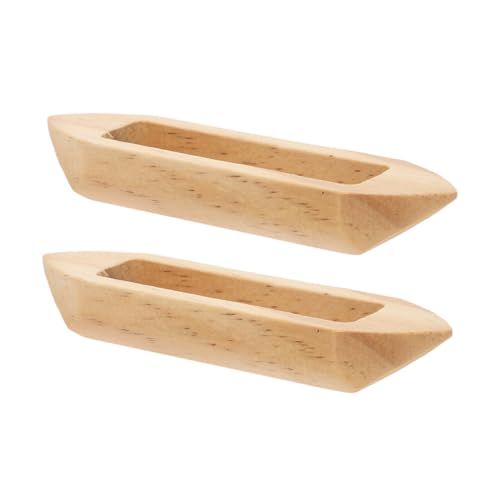 HAWILLOSCH 2Stücke Holzboot Dekorationsmodell Unvollendetes Boot für DIY Bastelprojekte Rustikale Inneneinrichtung Detailgetreu und Individuell Gestaltbar für Büro
