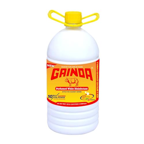 Gainda Premium White Floor Cleaner Disinfectant Phenyl Liquid Surface Cleaner for Hospitals, Homes, Offices & Commercial Use Removes Dirt, Stains & Germs, 5L