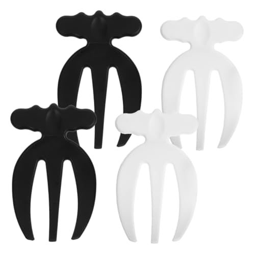 GRIRIW 4pcs Salad Fork Claws Stir Sticks Stirring Sticks Stirrer Gadget Salad Claw Stirring Fork Serving Fork Kitchen Tool Salad Server Short Salad Hands Fork for Stirring Plastic