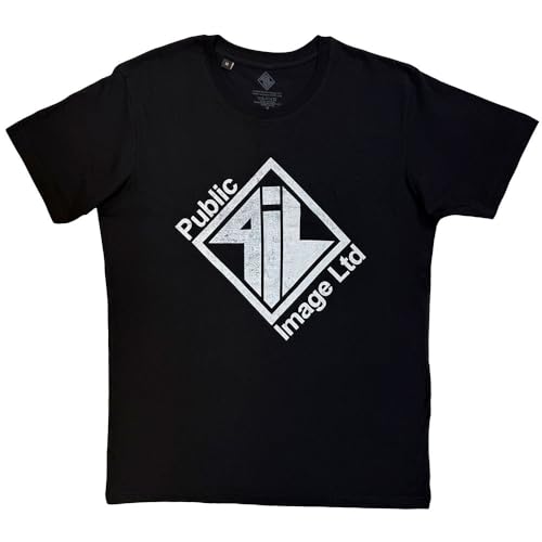 T-shirt PiL Public Image Ltd avec logo diamond et texte pour fan de rock