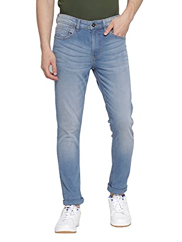 Image of Red Tape Men Light Blue Solid Jeans