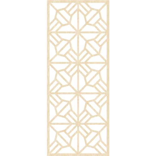 Image of 29 3 /8 inchW x 74 3 /8 inchH x 3 /8 inchT Auburn Decorative Fretwork Wood Wall Panels, Birch