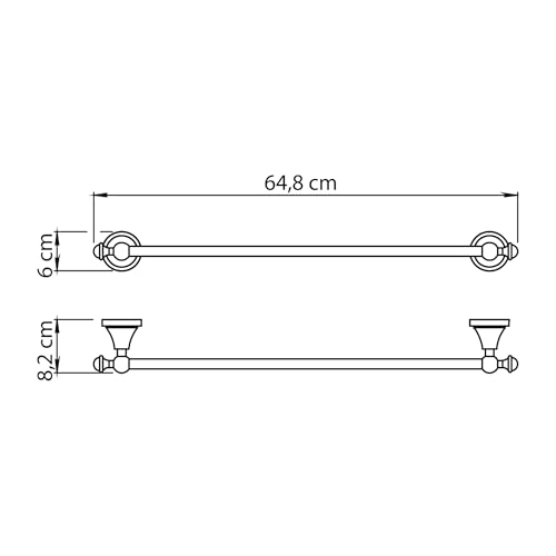 Gedy Portasciugamani Barra 60 Cm Nevis Cromo - 3
