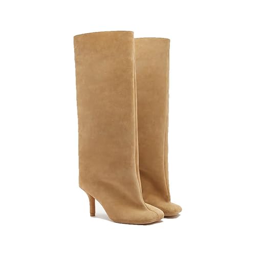 Knee High Boots for Women Square Toe Wide Calf Boots Kitten Heel Long Boot Dress Shoes Womens Tall Boots for Ladies Casual Fahion Dressy