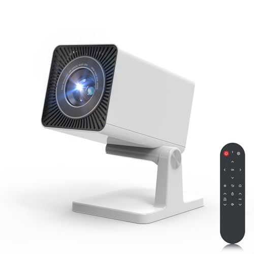 4K Projector, 15000 Lumens LED Mini Projector, Bluetooth & Dual-Band WiFi, Portable Projector for Bedroom with Android 11.0, Auto Keystone, 90° Rotatable for Movie/Gaming