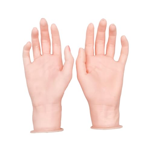 Harilla Modèle de Main de Mannequin en Silicone, Main de Pratique, Support d'affichage de Main de Bijoux de Collier, modèle de Pratique d'organisateur de