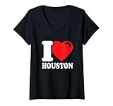 Photo Gallery donna io amo houston., bellissimo cuore retrò - i love houston maglietta con collo a v Photo Gallery donna io amo houston., bellissimo cuore retrò - i love houston maglietta con collo a v