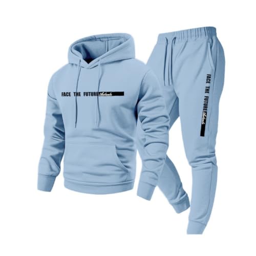 Chandal Hombre Completo, Chandal Futbol, Invierno Sudadera y Pantalones Largos Deportiva Termicas Basicas Gimnasio New Impermeável Largo Personalizada Ropa Deporte Hombre, 3XL
