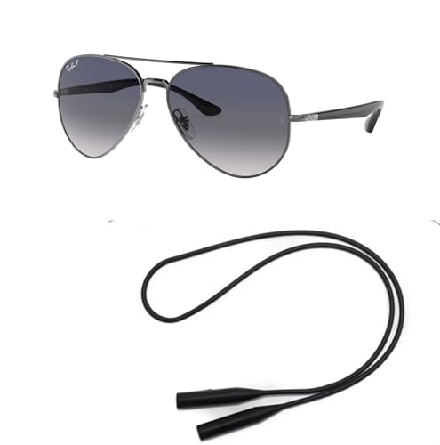 Ray-Ban RB3675 Sunglasses Bundle: RB 3675 004/78 Gunmetal Blue Gradient Blue P and Universal Anti-slip Silicone Leash2