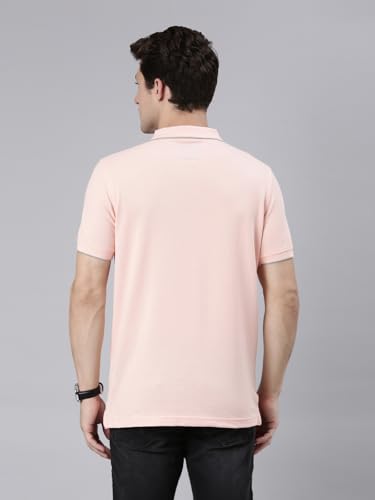 Image of Classic Polo Mens Cotton Blended Solid Half Sleeve Regular Fit Polo Neck T-Shirt