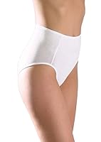 Elita Women's Soft Cotton Panty High Cut Brief, White, 2XL