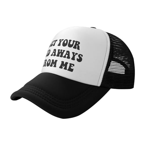 Image of You Find It Offensive? I Find It Funny Trucker Hats for Women Black Men Retro Trucker Black Hats for Men