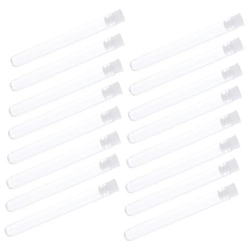 FUNOMOCYA Disposable Plastic Test Tubes 100pcs Centrifuge Tubes Rack Strong and Fragile-Resistant for School Experiments
