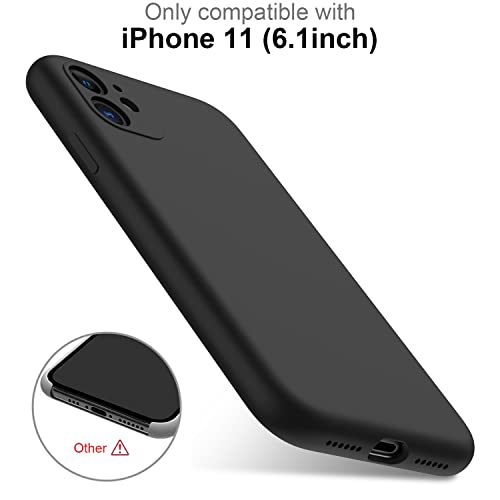 Deenakin Iphone 11 Case With Screen Protector,Pass 16Ft Drop Test Shockproof Durable Soft Flexible Silicone Gel Rubber Cover,Slim Fit Protective Phone Case For Iphone 11 6.1" Black #TOP4
