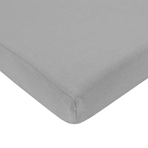 Image of American Baby Company 100% Natural Cotton Fitted Cradle /Bassinet Sheet 36 inch x 18 inch - Soft, Breathable & Hypoallergenic Bed Sheet, Gray, Neutral for Boys & Girls (Pack of 2)