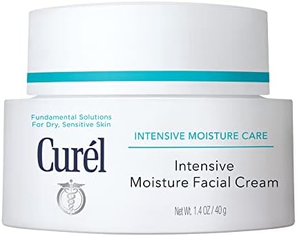 Curel Japanese Skin Care Intensive Face Moisturizer Cream, Face Lotion for Dry to Very Dry Sensitive Skin, For Women and Men, Anti-Aging Fragrance-Free Anti-Wrinkle Japanese Skin Care, 1.4 oz