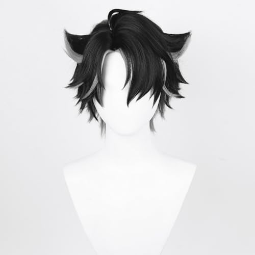 Anime Cosplay Wig, Genshin Impact Wig, with two Wig Caps, for Halloween Party & etc. (Wriothesley Cosplay) - Image 2
